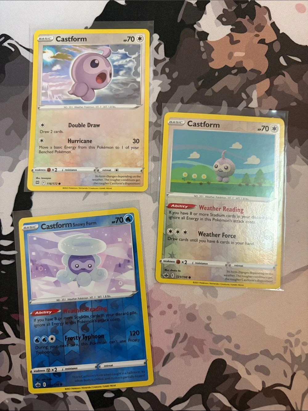 Castform Reverse Holo Character Pokémon Card Lot ☀️❄️☁️ | 3 Cards ✨5/$25✨